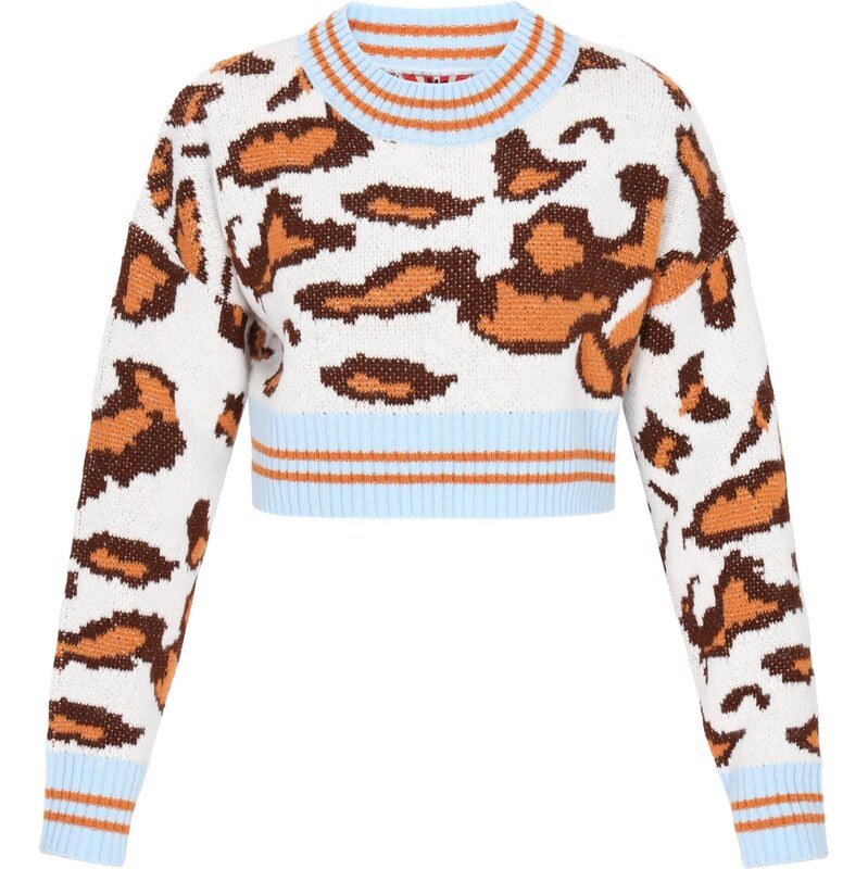 myMo ROCKS Kardigán béžová / modrá / hnedá / oranžová 66163652