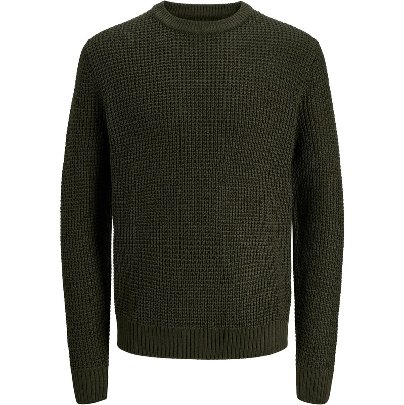 JACK & JONES Sveter JJGLOBAL tmavozelená 66163837
