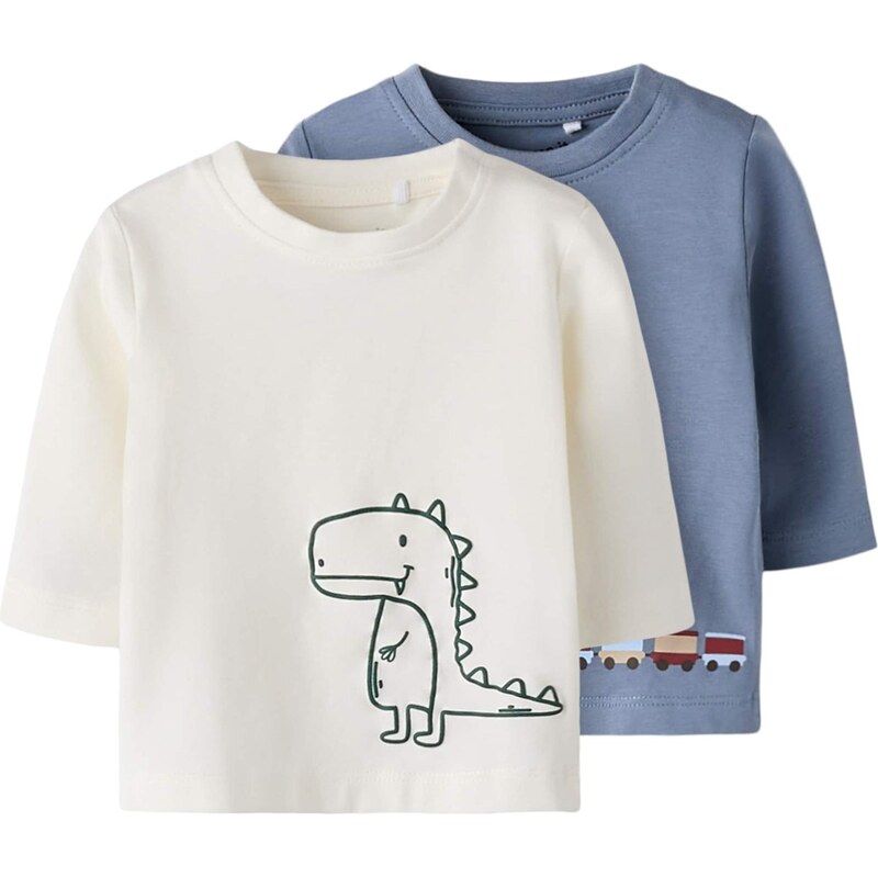 NAME IT Tričko NBMVobbi svetlomodrá / biela 66163933