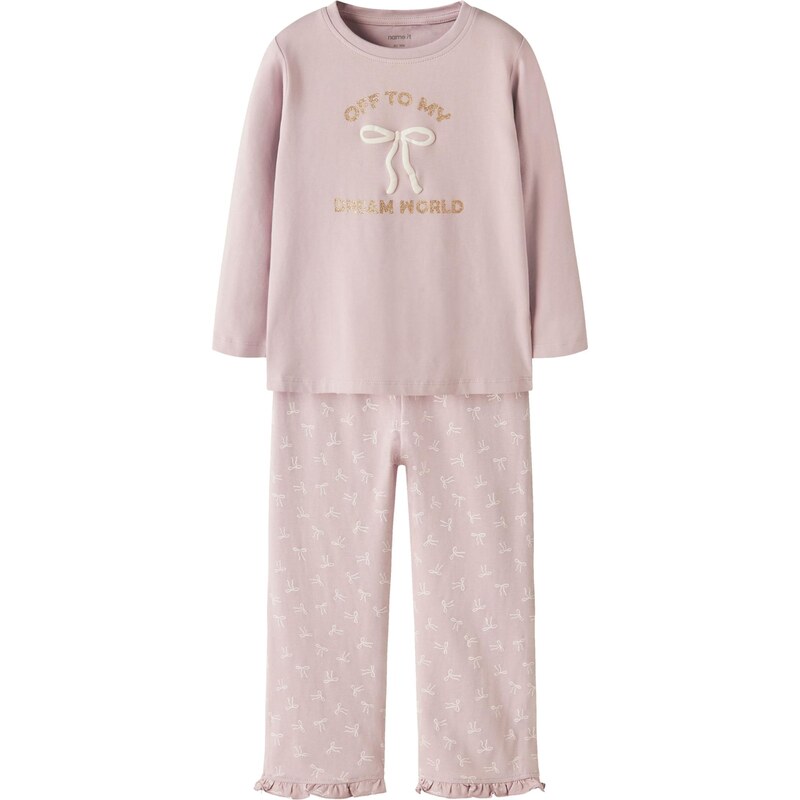 NAME IT Pyžamo NMFRagna zlatá / orgovánová / biela 66163945