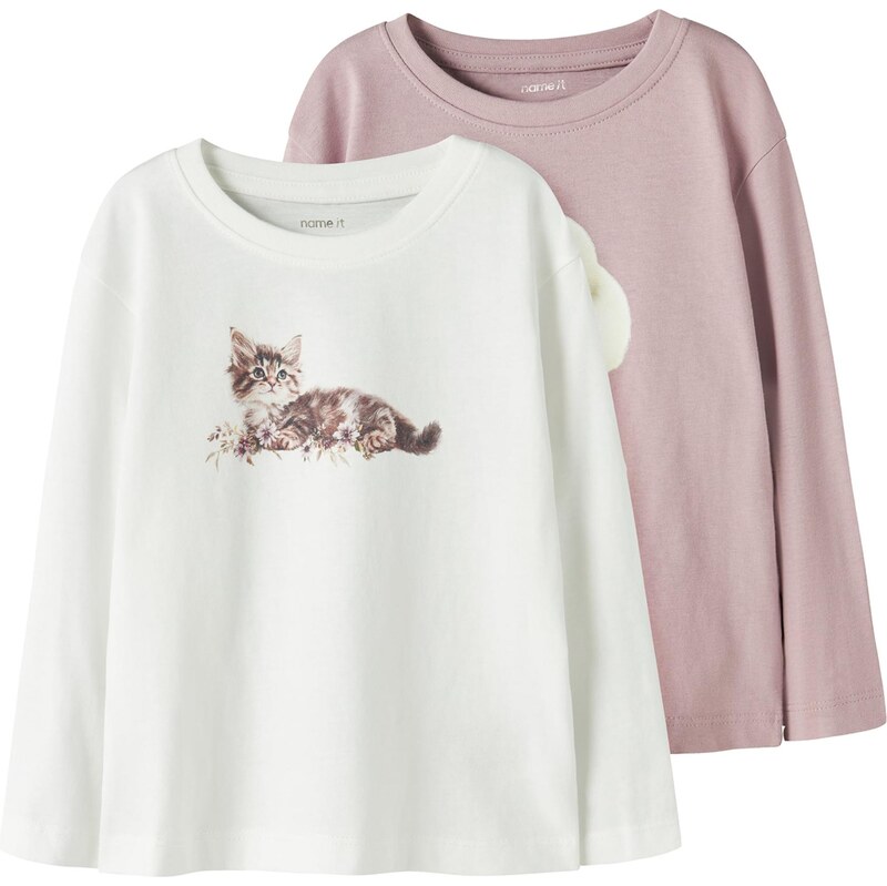 NAME IT Tričko NMFVOTEA hnedá / orgovánová / čierna / šedobiela 66163972