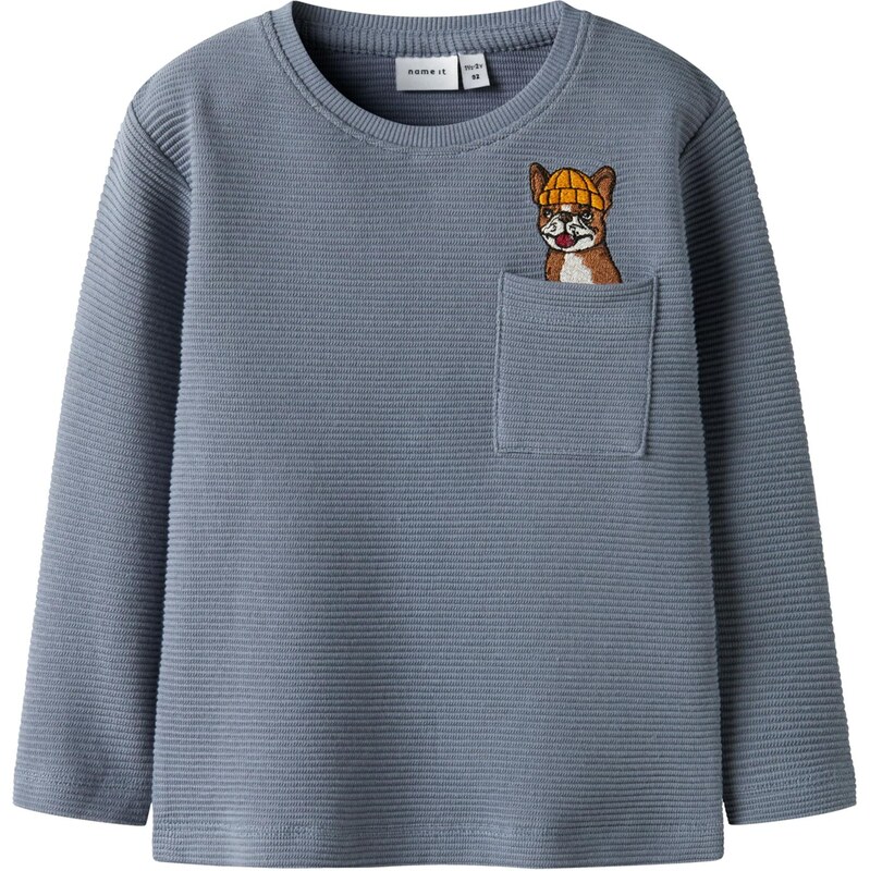 NAME IT Tričko NMMROFUS modrosivá / hnedá / čierna / biela 66163976