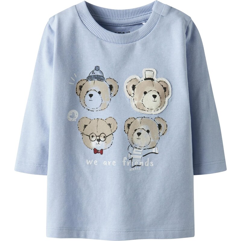 NAME IT Tričko NBMRONNOW modrá / pastelovo modrá / svetlohnedá / biela 66163988