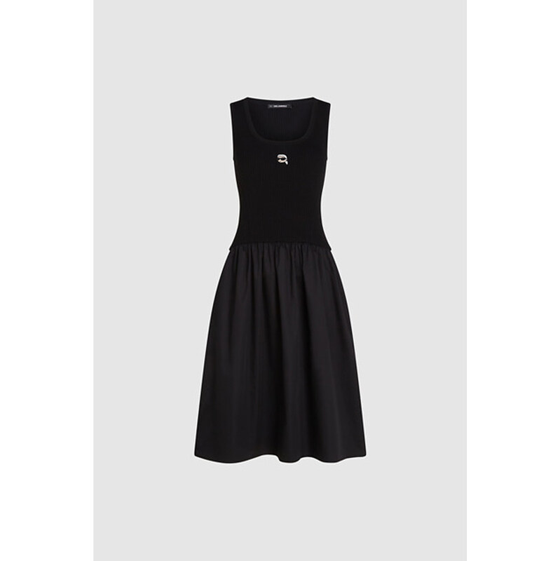 ŠATY KARL LAGERFELD IKON FABRIC MIX KNIT DRESS 66163158