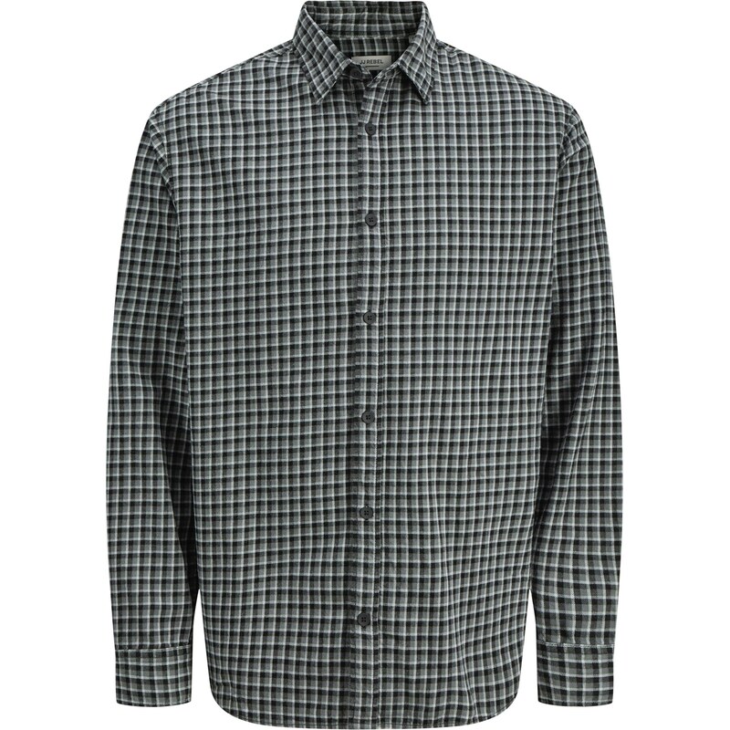 JJ Rebel Košeľa JREBINFINTE svetlosivá / čierna 66164471