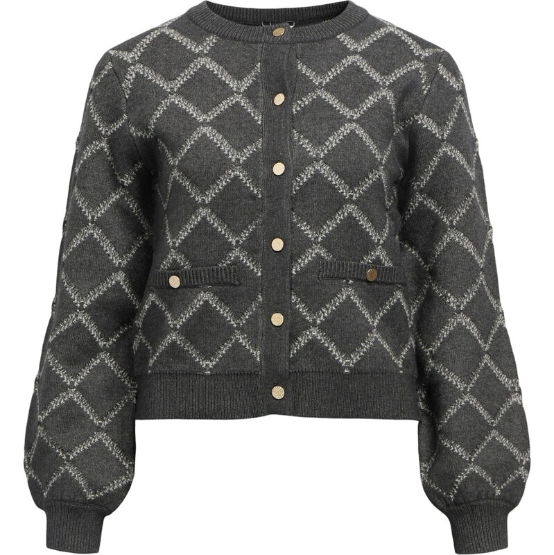 OBJECT Kardigán PILUNA tmavosivá / biela 66164502