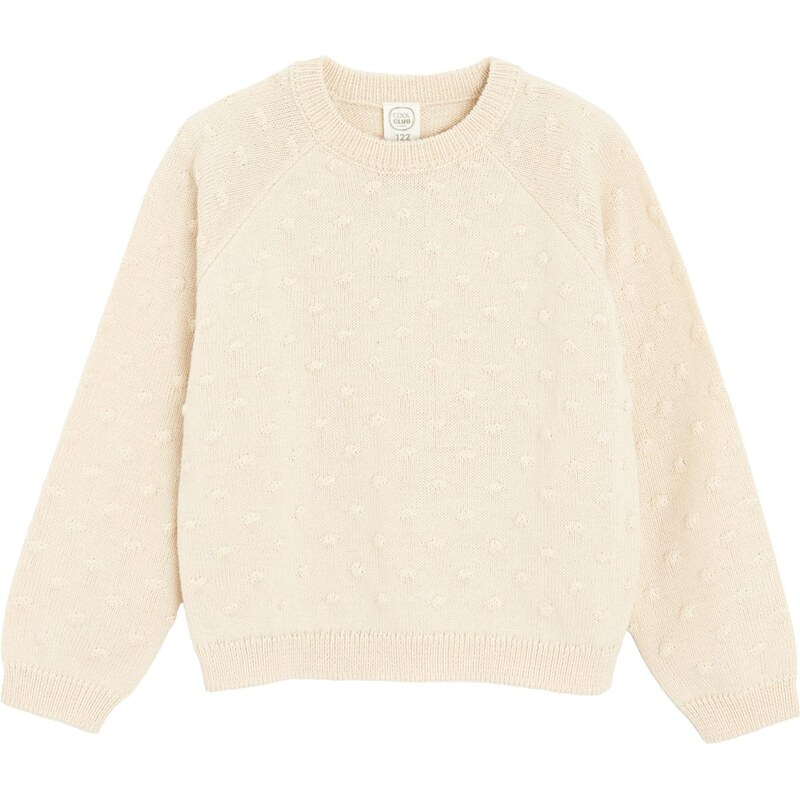 Cool Club Sveter biela ako vlna 66164579