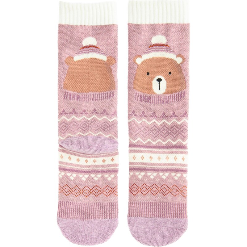 Cool Club Ponožky svetlohnedá / svetloružová / červená / biela 66164653