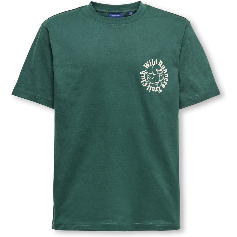 Only & Sons Junior Tričko OSJFRED DANIEL krémová / tmavozelená 66164820