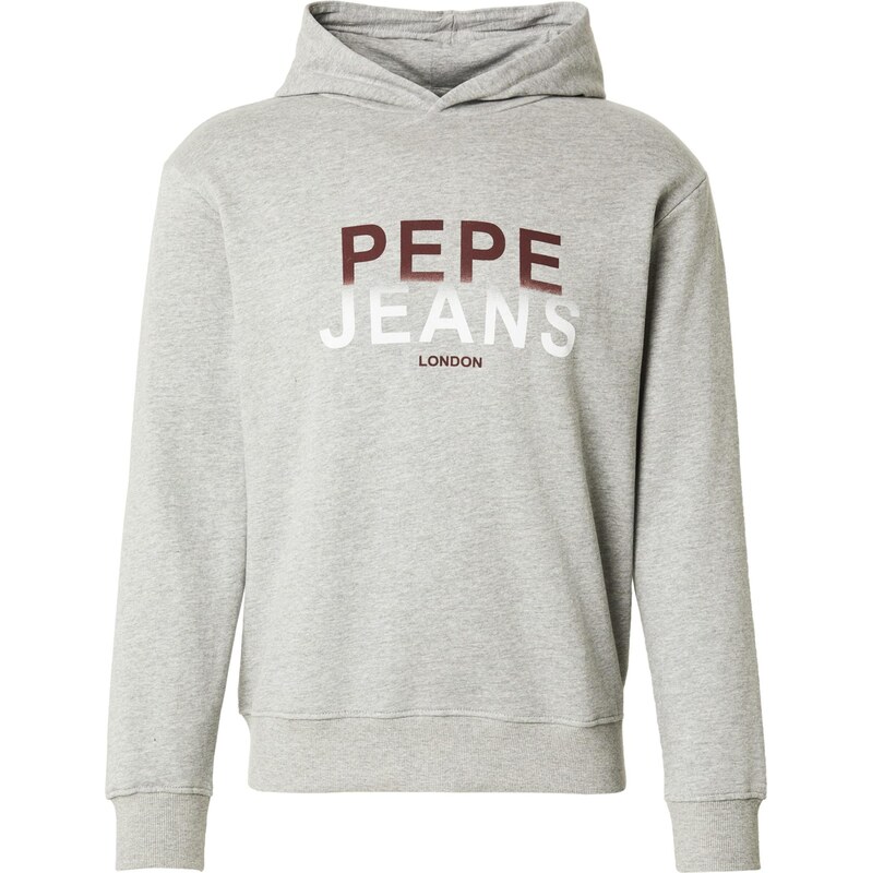 Pepe Jeans Mikina svetlosivá / bordová / biela 66164811