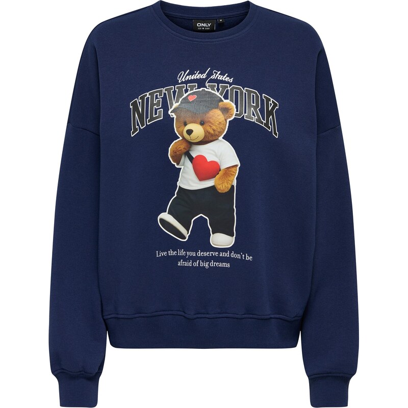 ONLY GIRLS Mikina KOGLINDA tmavomodrá / karamelová / čierna / biela 66164829