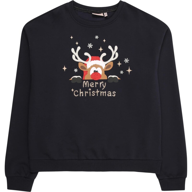 ONLY GIRLS Mikina KOGYDA XMAS tmavomodrá / hnedá / tmavočervená / 66164854