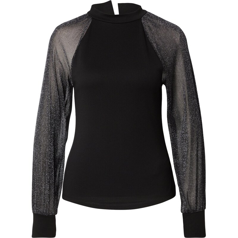 ABOUT YOU Tričko Mia čierna / strieborná 66164954