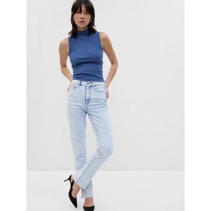 Džínsy pre ženy GAP slim High Rise Split-Hem Vintage 571006-00 66169894
