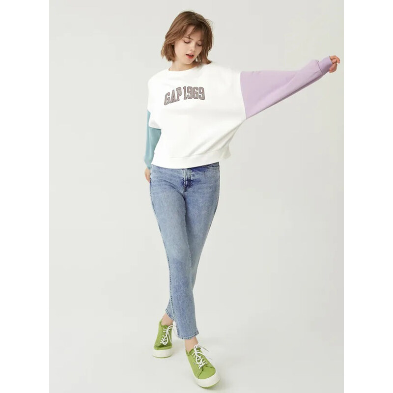 Džínsy pre ženy GAP slim High Rise Vintage Washwell 732838-00 66169916