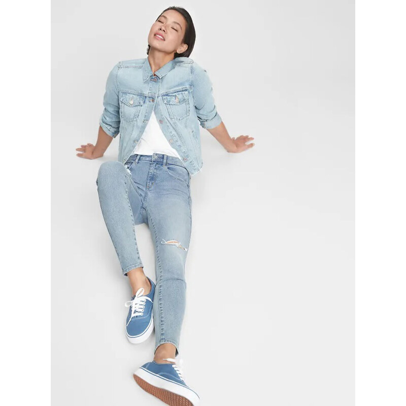 Džínsy pre ženy GAP distressed universal jeggings mid rise 600116-00 66169911