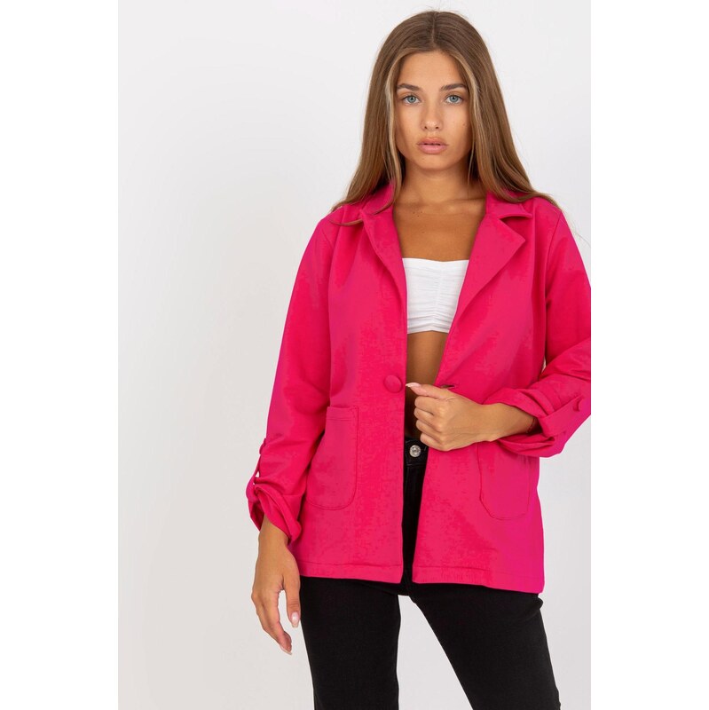 MladaModa Elegantné sako s vreckami model 07119 fuksiové 66169997