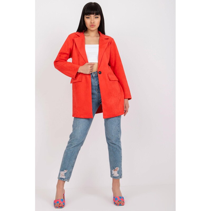 MladaModa Elegantné sako Irmina z ekosemišu koralové 66170109