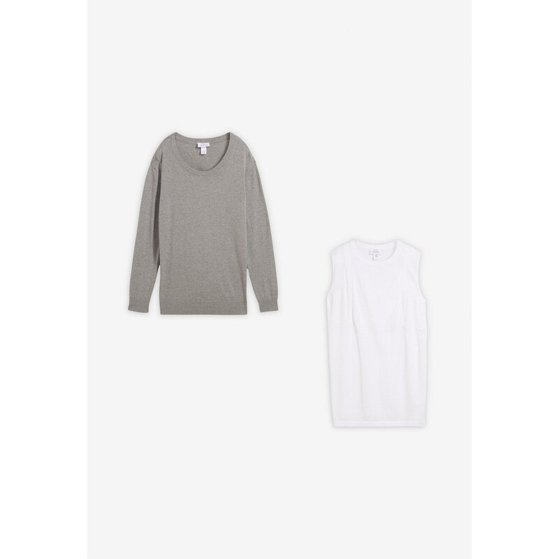 bonprix Materský pulóver 3v1, top na dojčenie, z bavlnenej pleteniny, 66102079