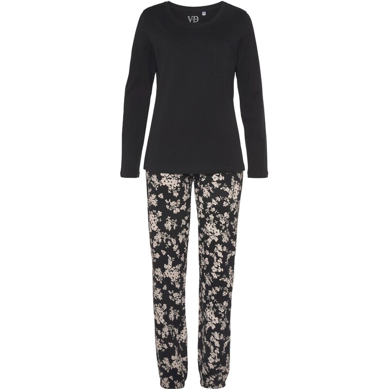 VIVANCE Pyžamo Dreams krémová / čierna 66171704