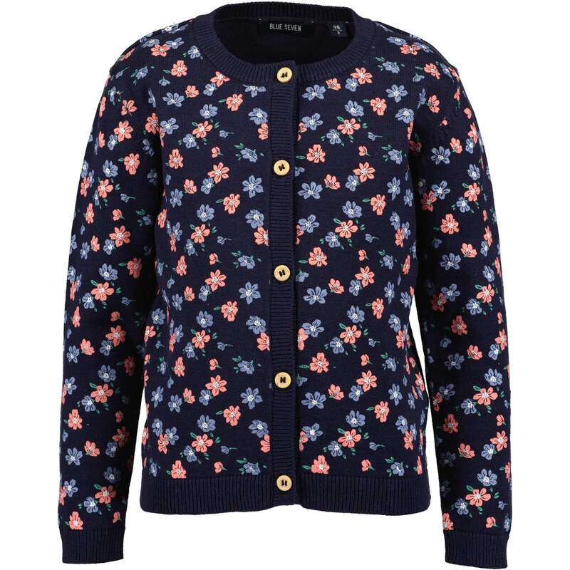 BLUE SEVEN Kardigán tmavomodrá / svetlomodrá / zelená / oranžová 66171854