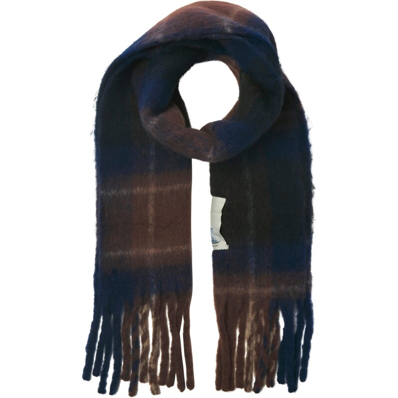 JACK & JONES Šál JACNorrebro námornícka modrá / tmavohnedá 66171918