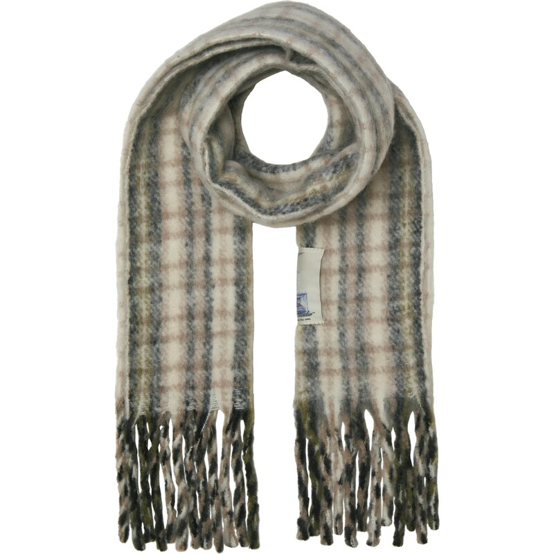 JACK & JONES Šál JACNORREBRO béžová / tmavomodrá / biela 66171919