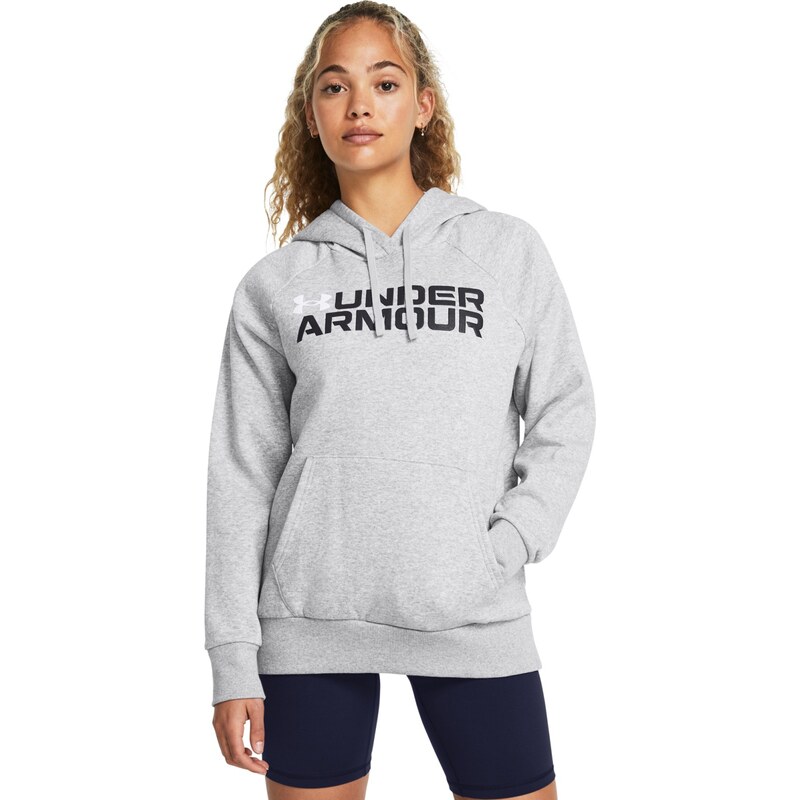 Under Armour Rival Fleece Wordmark Hoodie GREY 66171274