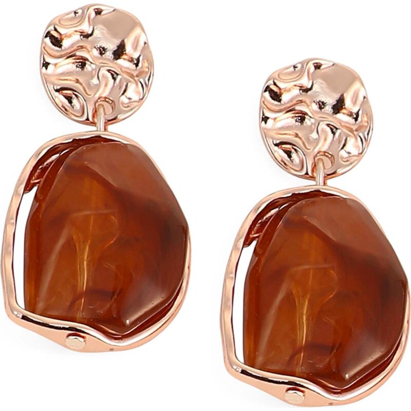 SOHI Náušnice Amodini zlatá / merlotová 66172161