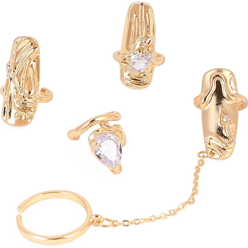 SOHI Prsteň Adrika zlatá 66172197