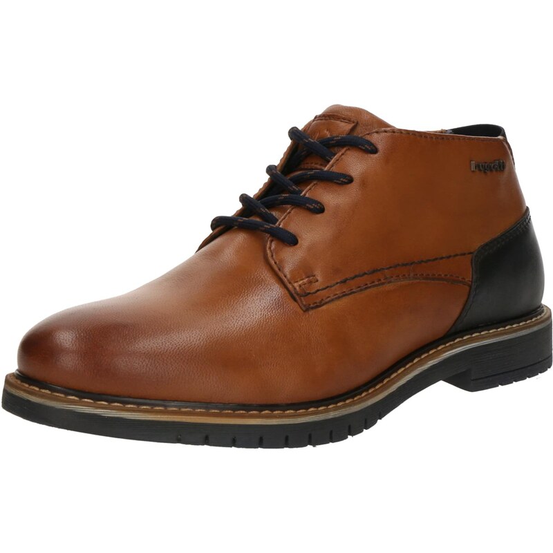 bugatti Šnurovacie topánky koňaková / čierna 66172257