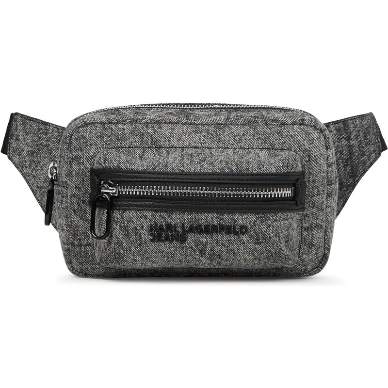 KARL LAGERFELD JEANS Ľadvinka Logo svetlosivá / čierna 66172315