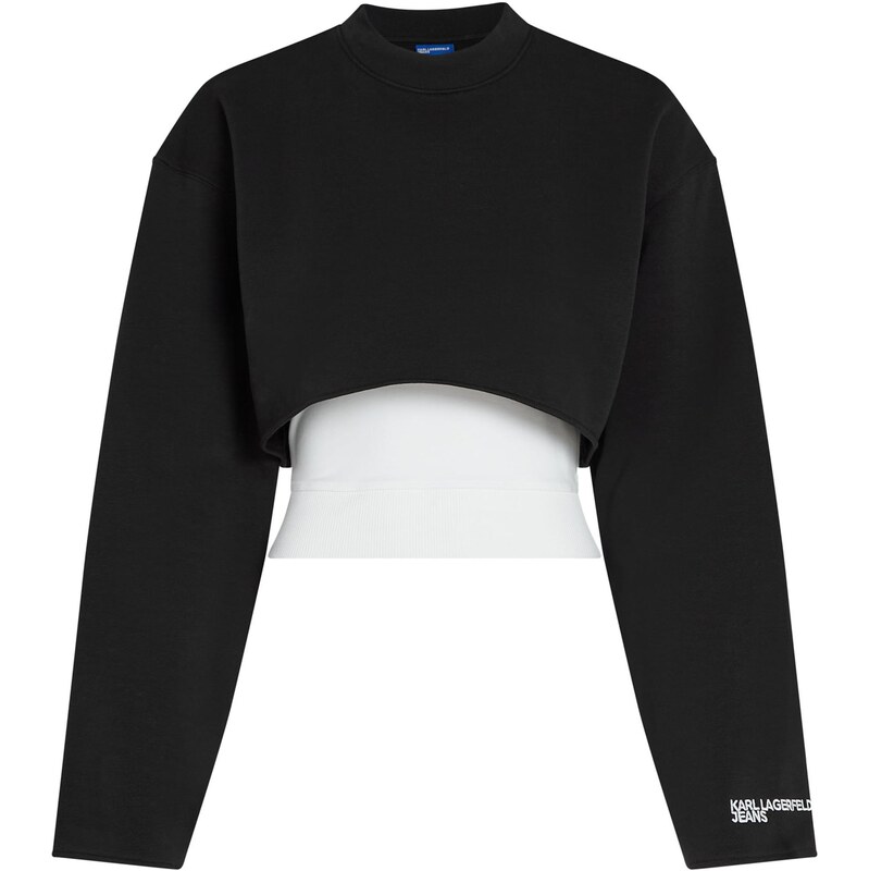 KARL LAGERFELD JEANS Mikina čierna / biela 66172332