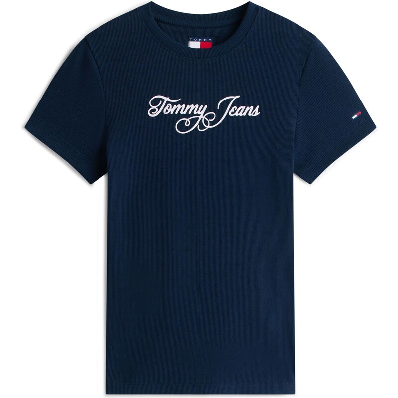 Tommy Jeans Tričko ESS tmavomodrá / biela 66173366