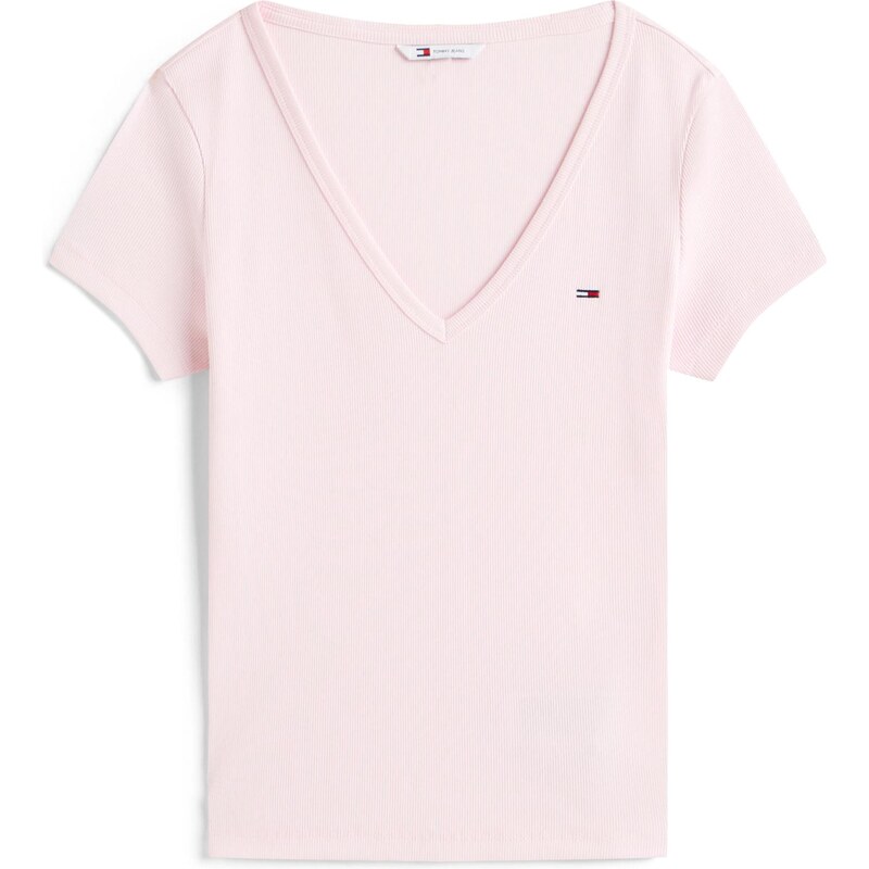 Tommy Jeans Tričko ESSENTIAL pastelovo ružová 66173371