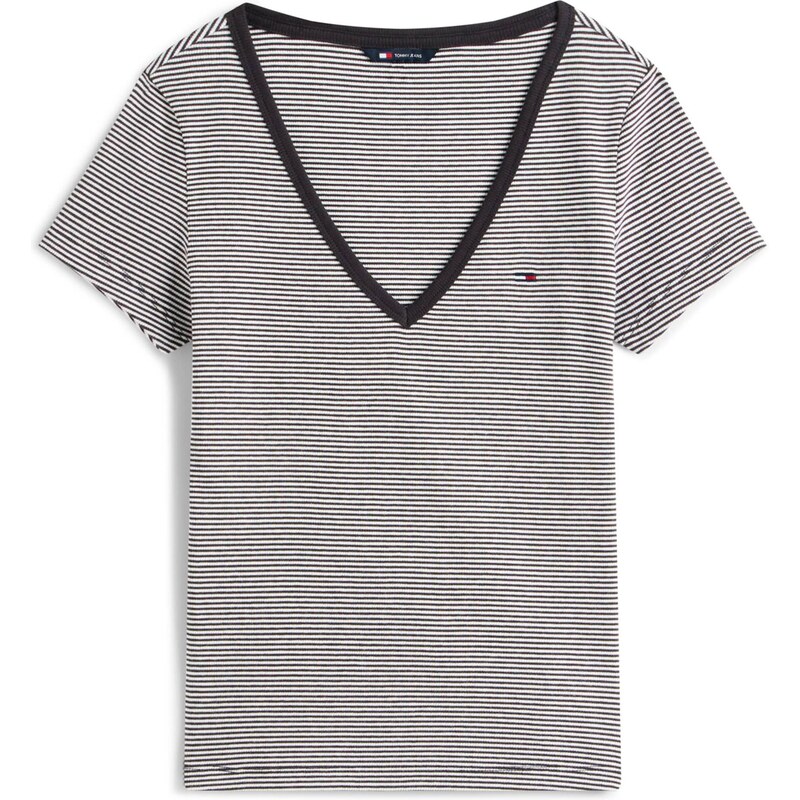 Tommy Jeans Tričko ESSENTIAL čierna / biela 66173372