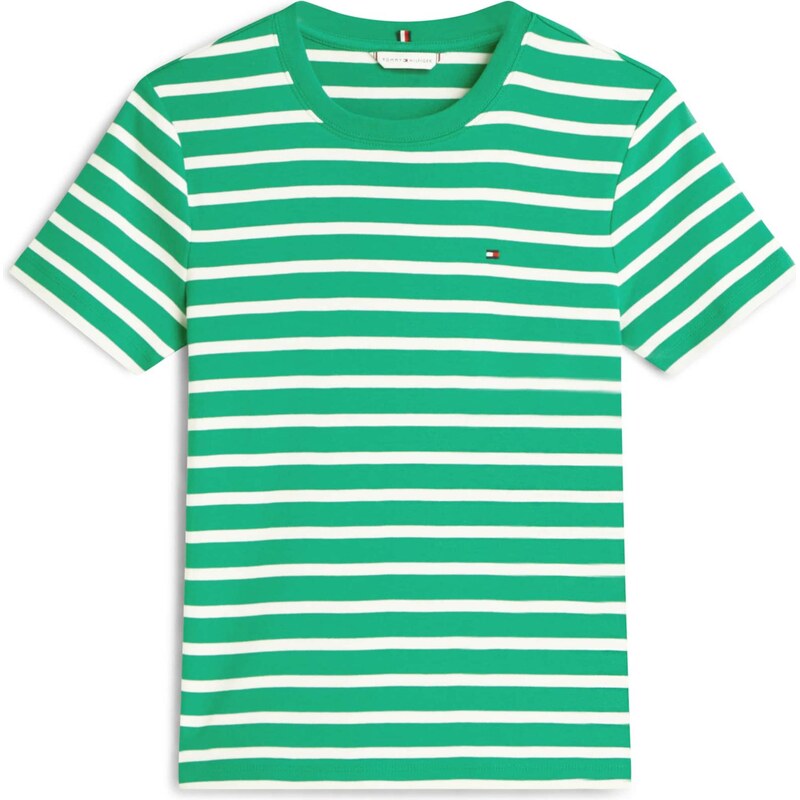 TOMMY HILFIGER Tričko CODY zelená / biela 66173388