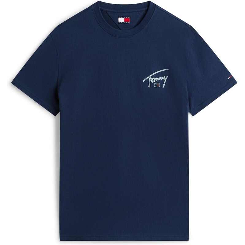 Tommy Jeans Tričko tmavomodrá / tmavočervená / šedobiela 66173398