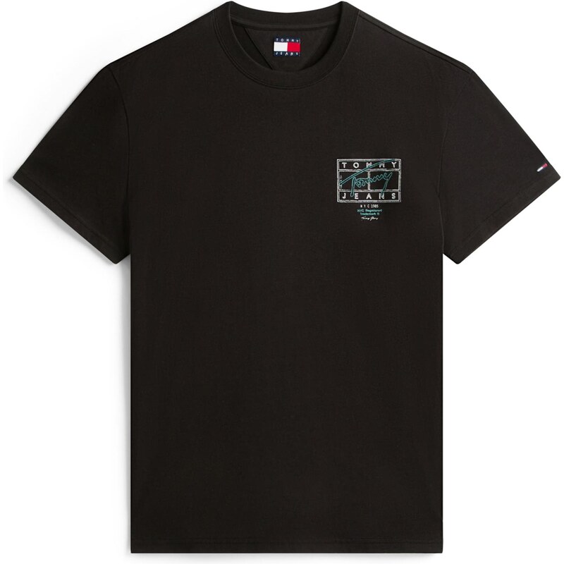 Tommy Jeans Tričko zelená / čierna / biela 66173403