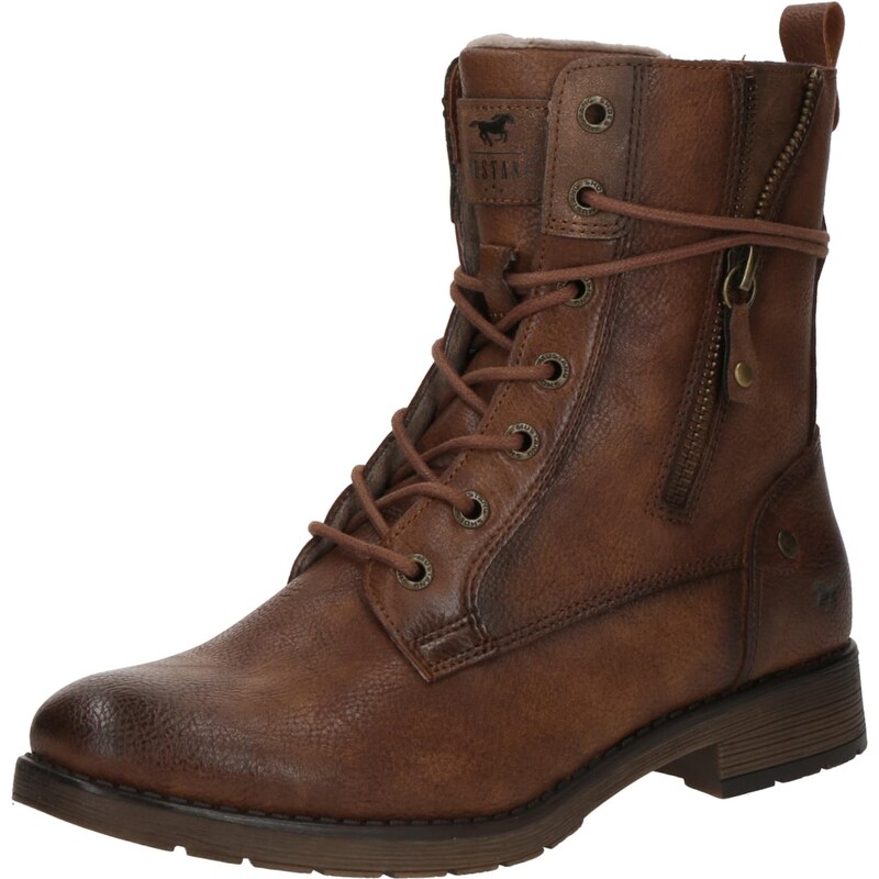 MUSTANG Šnurovacie členkové čižmy Elfi koňaková 66173411