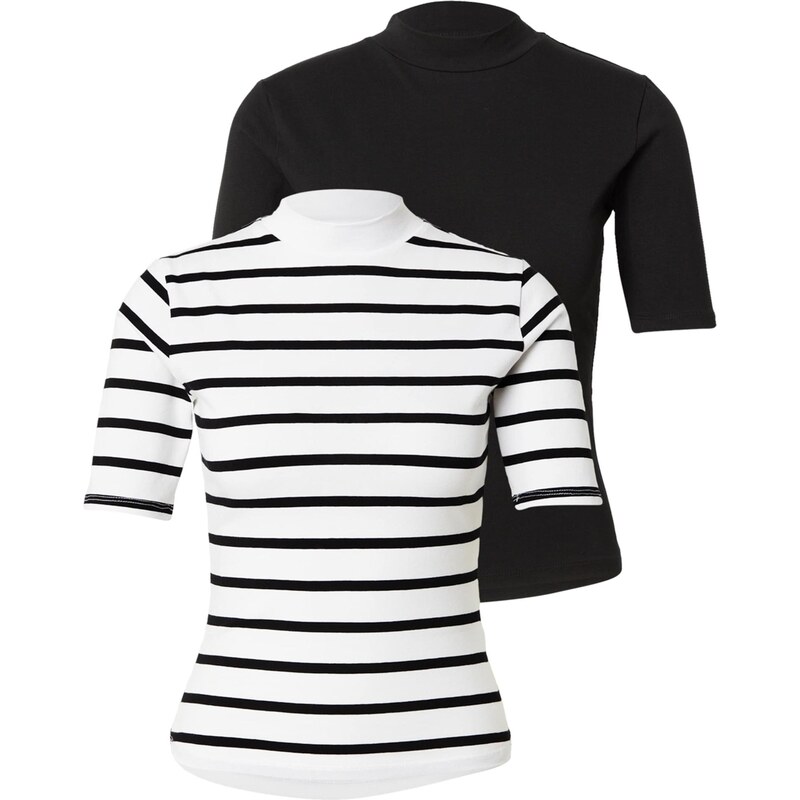 ABOUT YOU Tričko Lenni čierna / biela 66173753