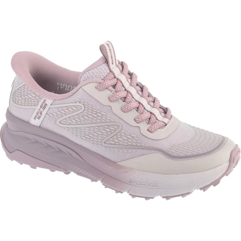 Fialové dámske trailové tenisky Skechers Slip-Ins: Switch Back - Mist 61532096