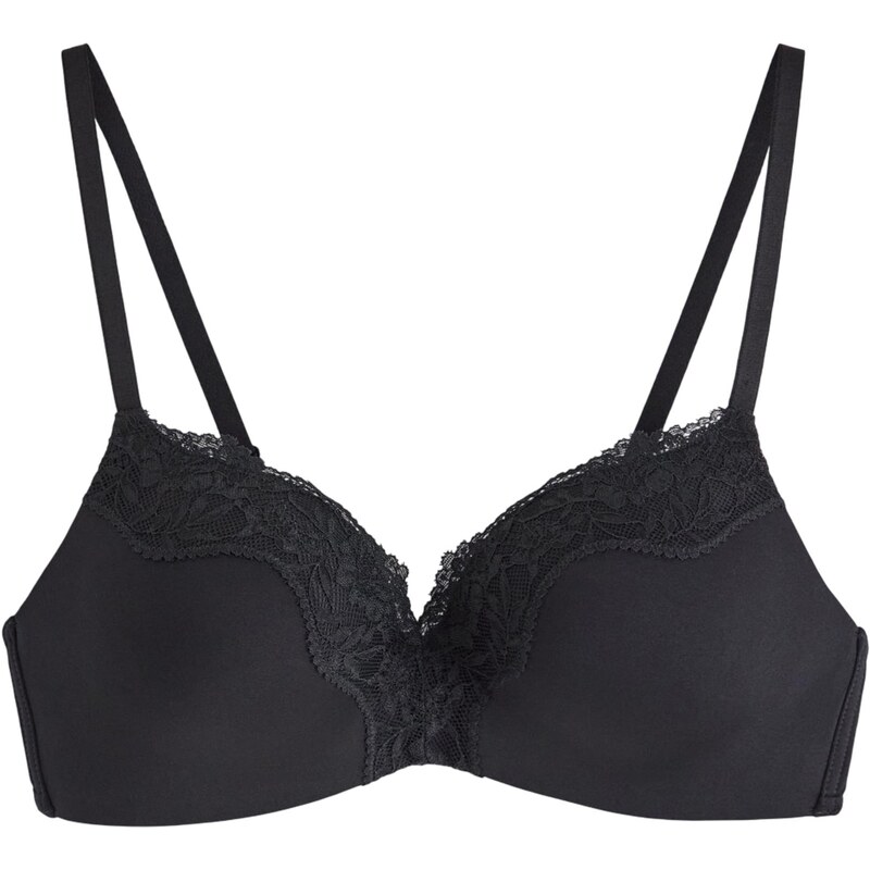 Lindex Podprsenka Flora čierna 66179484