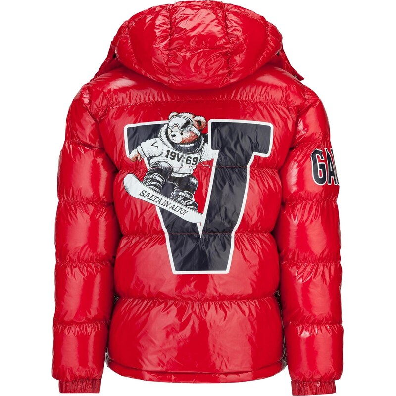19V69 ITALIA Zimná bunda 'Jacob Wintergames' červená / čierna / biela