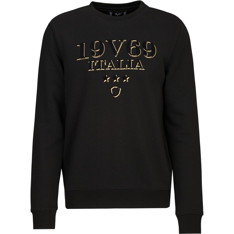 19V69 ITALIA Mikina Nico Carrier 3 zlatá / čierna 66179534