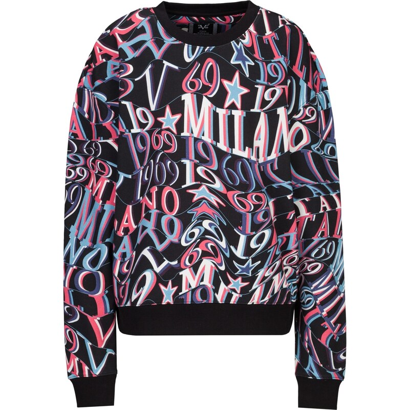 19V69 ITALIA Mikina Sinja zmiešané farby / čierna 66179546