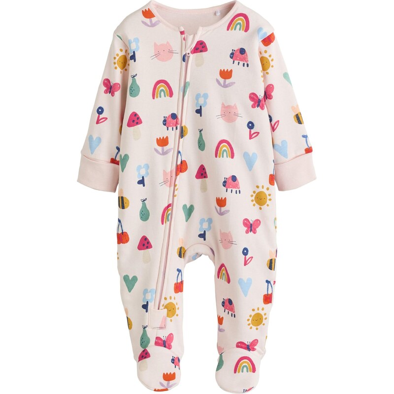 Next Pyžamo svetlomodrá / trstinová / oranžová / pastelovo ružová 66179566