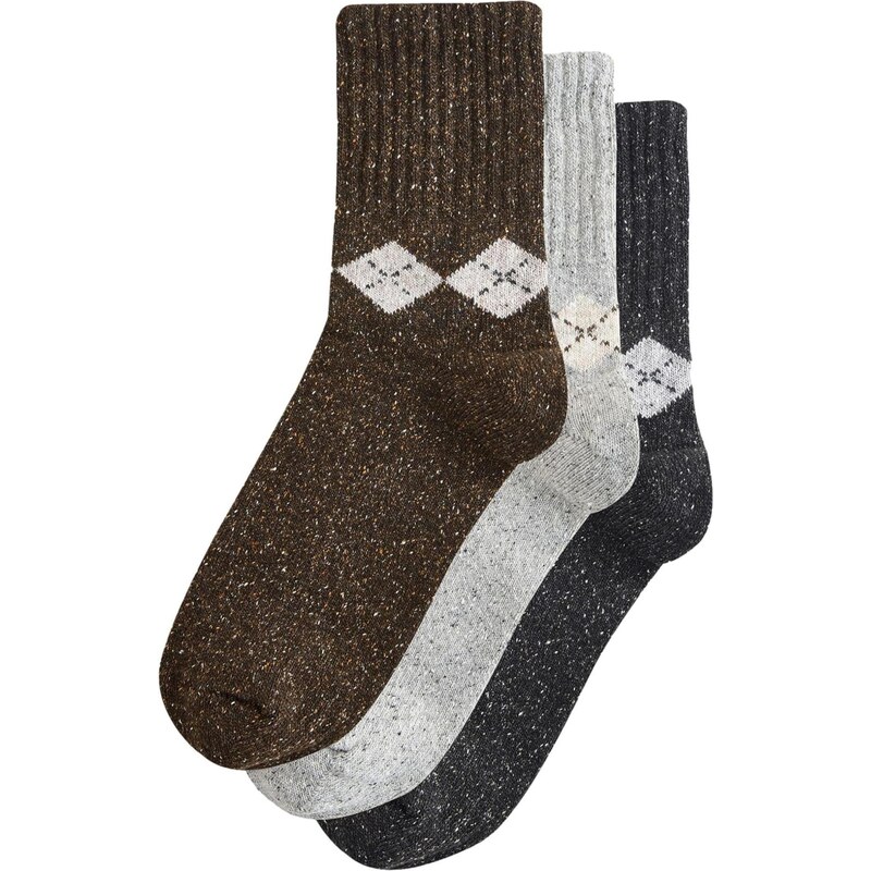 Next Ponožky svetlosivá / olivová / čierna 66179684