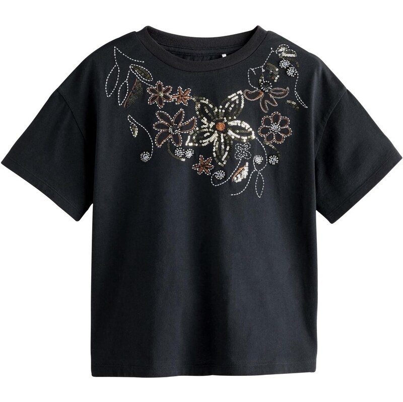 Next Tričko gaštanová / zlatá / čierna / biela 66179753