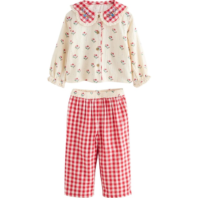 Next Pyžamo svetlomodrá / červená / biela 66179767